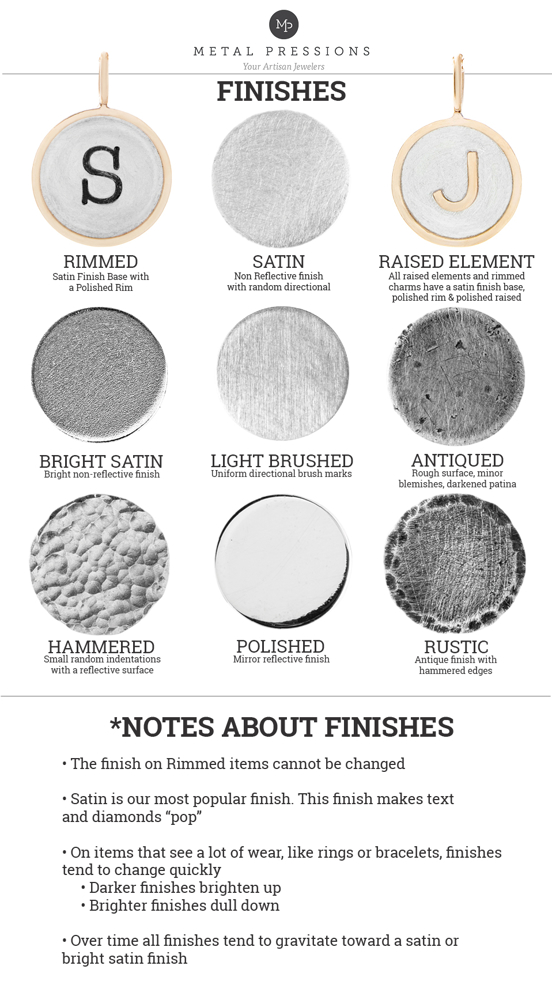 Metal Pressions Finishes
